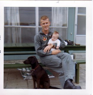 Dad and Me - with our dog Buttons